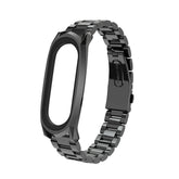 For Xiaomi Mi Band 6 / 5 / 4 / 3 Mijobs Three Beads Metal GT Stainless Steel Replacement Watchband